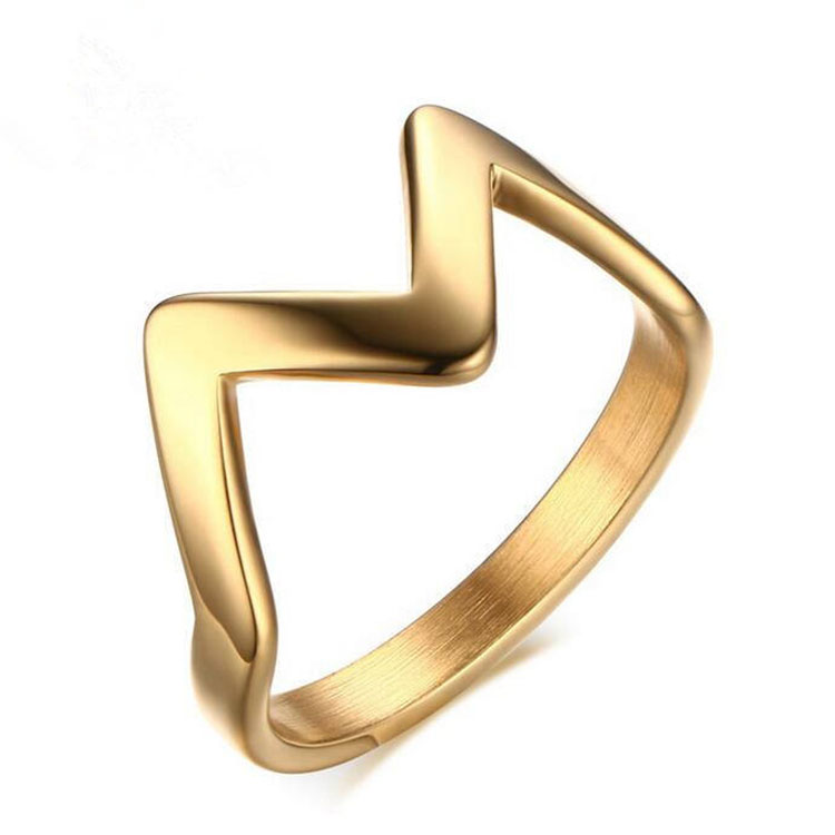 Custom gold plated jewelry stainless steel fancy gold rings letter m ring